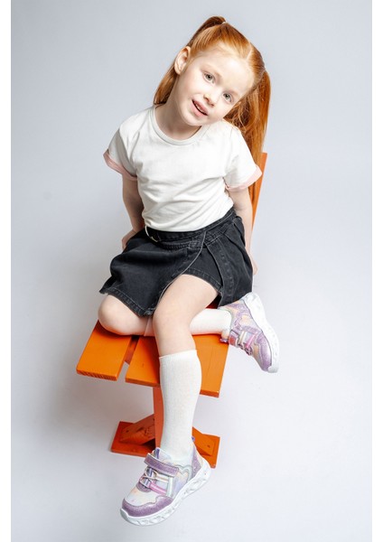 Kız Çocuk Lila Işıklı Spor Ayakkabı