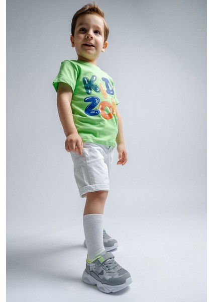 Erkek Çocuk Gri Işıklı Spor Ayakkabı