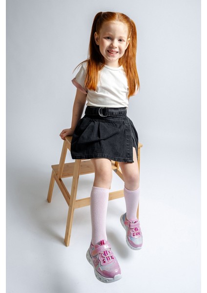 Kız Çocuk Pudra Işıklı Spor Ayakkabı