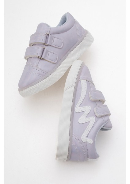 Kız Çocuk Lila Simli Sneaker Ayakkabı