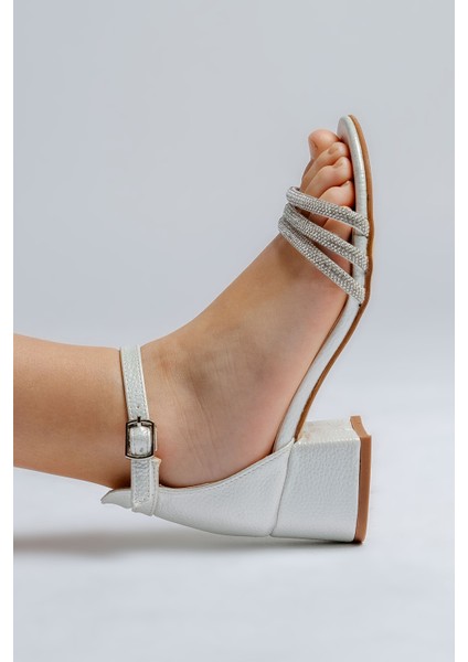 Kız Çocuk Sedef Taşlı Topuklu Abiye Ayakkabı