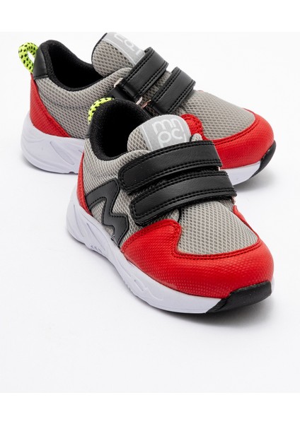 Erkek Çocuk Kırmızı-Gri Spor Ayakkabı