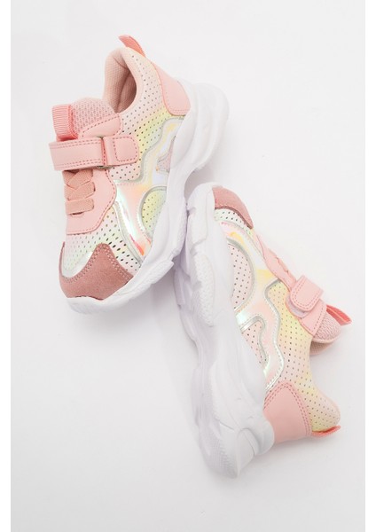 Kız Çocuk Pudra Hakiki Deri Spor Ayakkabı