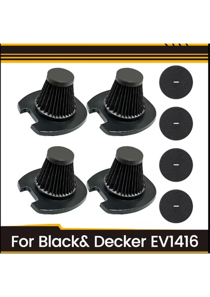 Black Decker EV1416 3'ü 1 Arada Hafif Kablolu Dikey Elektrikli Süpürge Parçaları Yıkanabilir Filtreler Için 8 Adet Yedek Filtre (Yurt Dışından)
