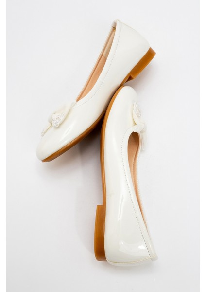 Kız Çocuk Beyaz Fashion Babet