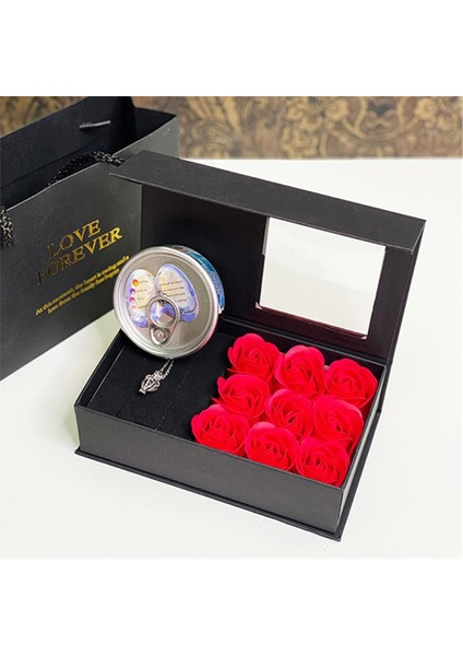 İnci Kolye Gül Yapraklı Kutulu modelleri