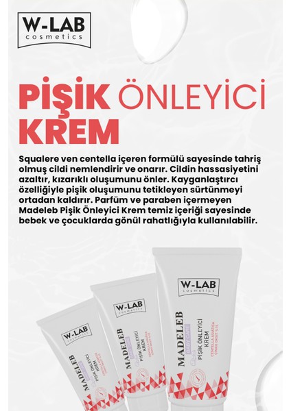 Madeleb Bebek Bakım Kremi 75 ml Centella Asiatica İçerikli Pişik Önleyici Formül indirimleri
