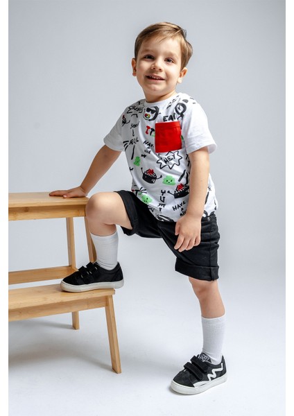 Erkek Çocuk Siyah Hakiki Deri Günlük Ayakkabı