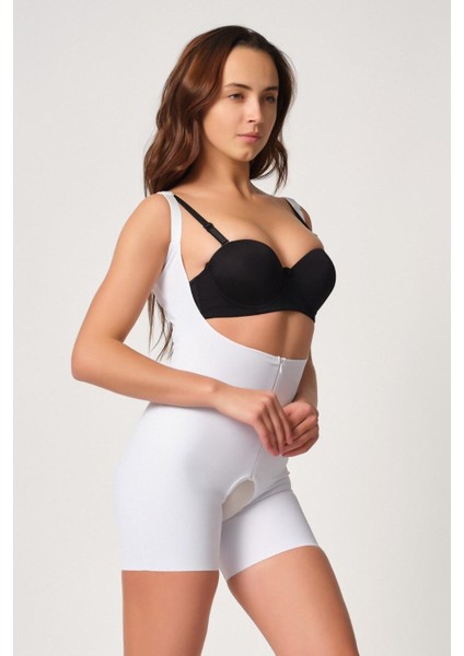 Beyaz Mı Emay 2834 Göğsü Açık Ferumalı Tül Popo Boy Lazer Korse fiyatları