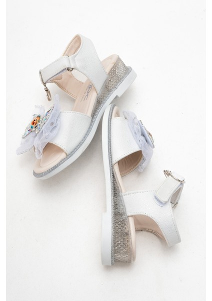 Kız Çocuk Gümüş Abiye Ayakkabı