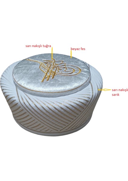 Tuğra Işlemeli Sarık,yumuşak Sarık,namaz Sarığı,lüks Imam Sarığı,cübbe,takke,imam Cübbesi (S204)