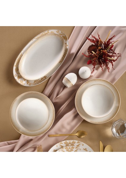 Porselen Camelia 54 Parça 12 Kişilik Yemek Takımı 6585 Gold modelleri