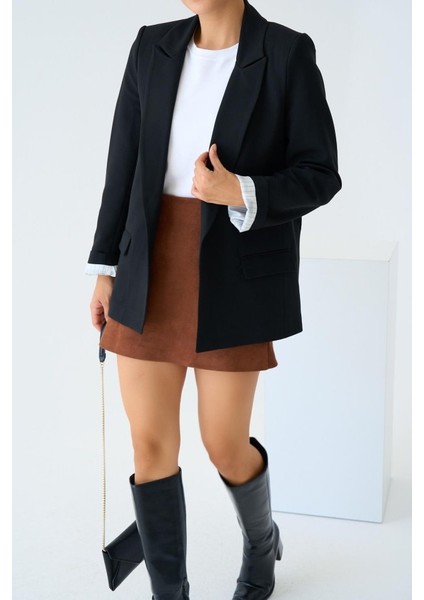 Astarı Çizgili Ceket - Siyah fiyatları