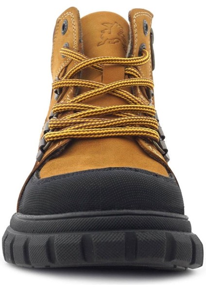 Hakiki Deri Sarı Kahverengi Fermuarlı Erkek Çocuk Bot indirimleri