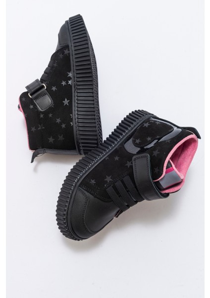 Kız Çocuk Siyah Hakiki Deri Suya Dayanıklı Günlük Bot indirimleri