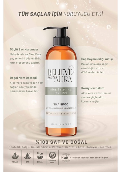 Macadamia Yağı Şampuanı - Koruyucu Güçlendirici Canlandırıcı Doğal Saç Bakım Şampuanı - 400 ml fiyatları