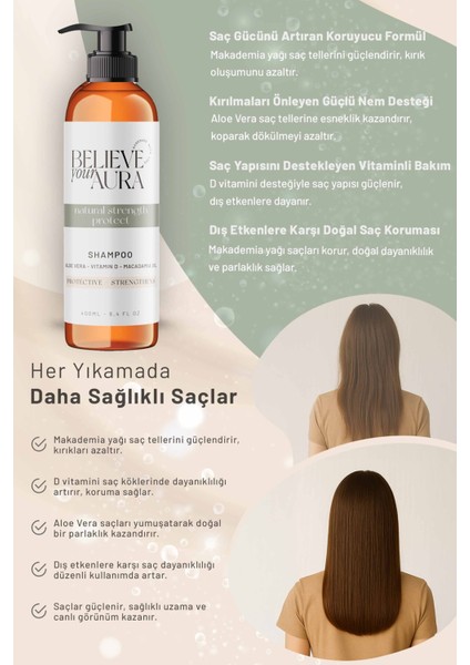 Macadamia Yağı Şampuanı - Koruyucu Güçlendirici Canlandırıcı Doğal Saç Bakım Şampuanı - 400 ml fırsatları