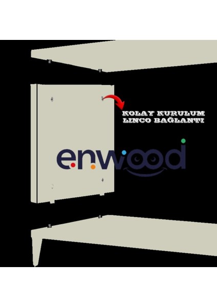 Capella Kumtaşı Rengi Mdf Gövde, 5 Kapaklı Ve Raflı, 180 Cm Genişliğinde Modern Depolama Konsolu