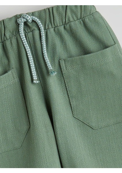 Lcw Baby Beyaz Bisiklet Yaka Erkek Bebek Tişört ve Şort 2'li Takım