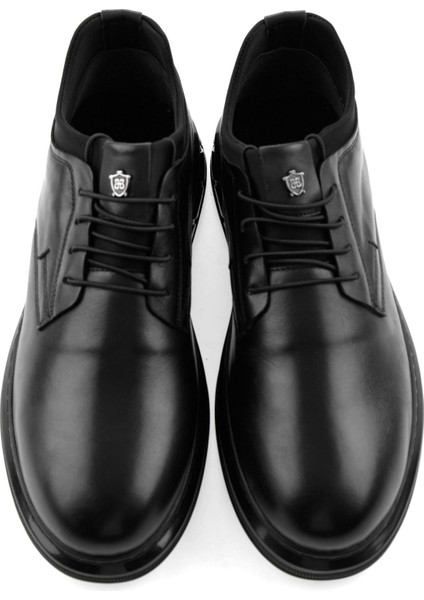 Siyah Hakiki Deri Erkek Casual Ayakkabı E01080216603 fırsatları