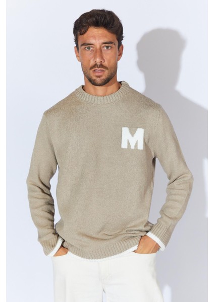 Erkek Vizon Bisiklet Yaka Buklet Kazak modelleri