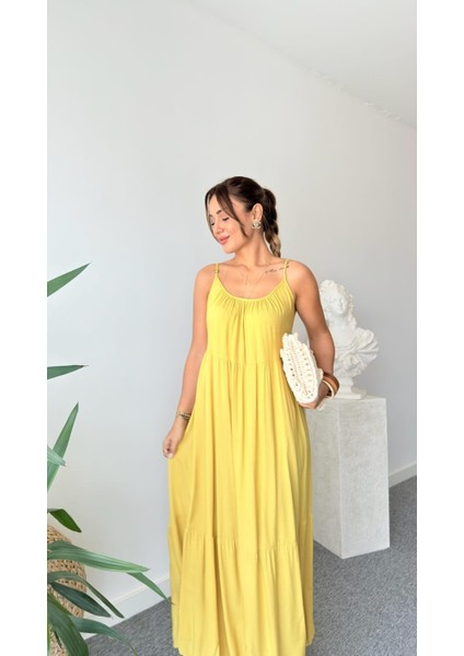 Askılı Maxi Slip Uzun Elbise fiyatları