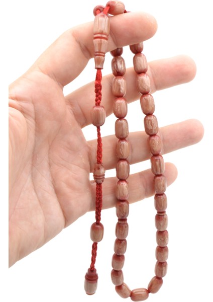 Cüneyd Hasan Yapımı Çift Çekim Kapsül Kesim Eskitme Bej Katalin Tesbih fırsatları