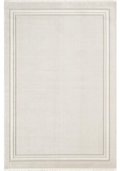 Cotto Motto TT006W Krem Halı Klasik Çerçeveli Desen Pamuk Taban Yıkanabilir Salon Mutfak Halısı fiyatları