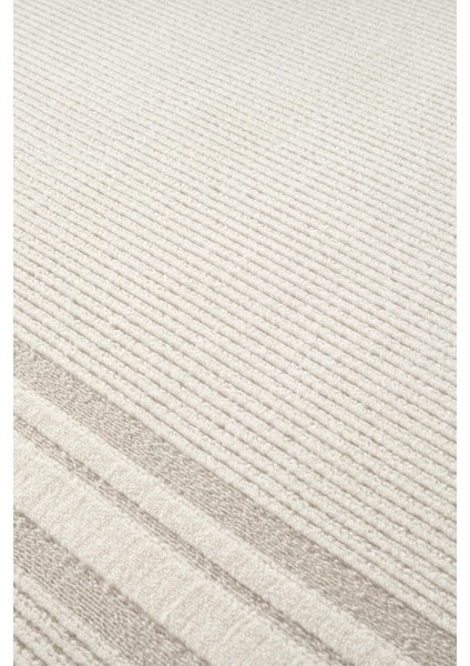 Cotto Motto TT006W Krem Halı Klasik Çerçeveli Desen Pamuk Taban Yıkanabilir Salon Mutfak Halısı fırsatları