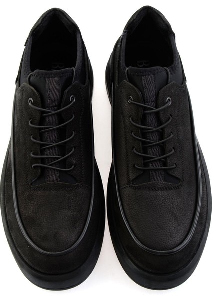 Siyah Hakiki Deri Erkek Casual Ayakkabı E01396198601 fırsatları