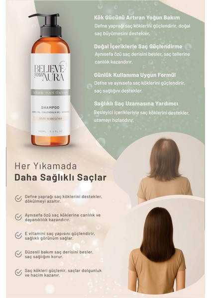 Defne ve Aynısefa Yağı Şampuanı - Güçlendirici Dökülme Karşıtı Doğal Saç Bakım Şampuanı - 400 ml fırsatları