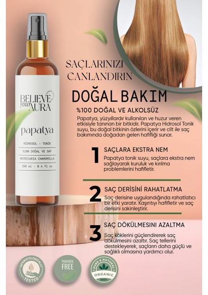 Papatya Suyu - %100 Saf ve Doğal Yatıştırıcı Canlandırıcı Cilt ve Saç Bakım Hidrosol Tonik - 250 ml modelleri