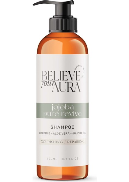 Jojoba Yağı Şampuanı - Boyalı Yıpranmış Kuru Saçlar - Besleyici Onarıcı Saç Bakım Şampuanı - 400 ml