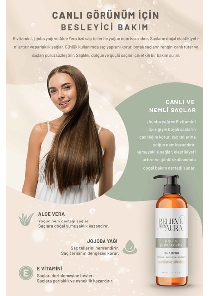 Jojoba Yağı Şampuanı - Boyalı Yıpranmış Kuru Saçlar - Besleyici Onarıcı Saç Bakım Şampuanı - 400 ml modelleri