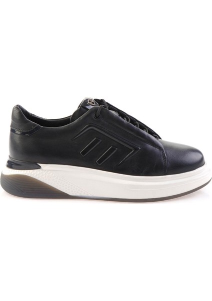 Siyah Hakiki Deri Erkek Sneaker E01398095003