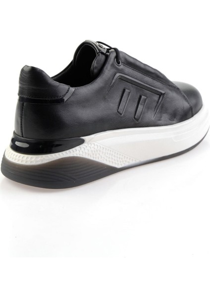Siyah Hakiki Deri Erkek Sneaker E01398095003 modelleri