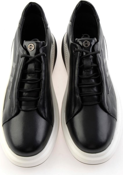 Siyah Hakiki Deri Erkek Sneaker E01398095003 fırsatları