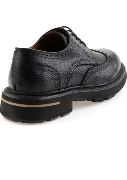 Siyah Hakiki Deri Erkek Oxford Ayakkabı E01597000340 modelleri