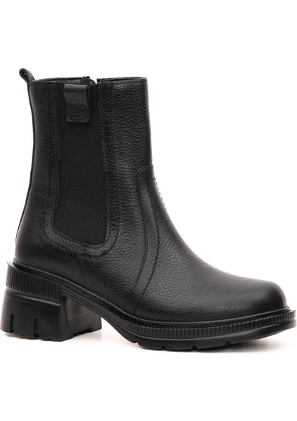 Kadın Yüksek Topuk Hakiki Deri Chelsea Bot