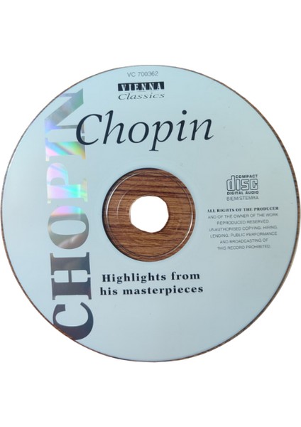 Vıenna Classics Chopin Highlights From His Masterpieces- Cd- 1996 fiyatları