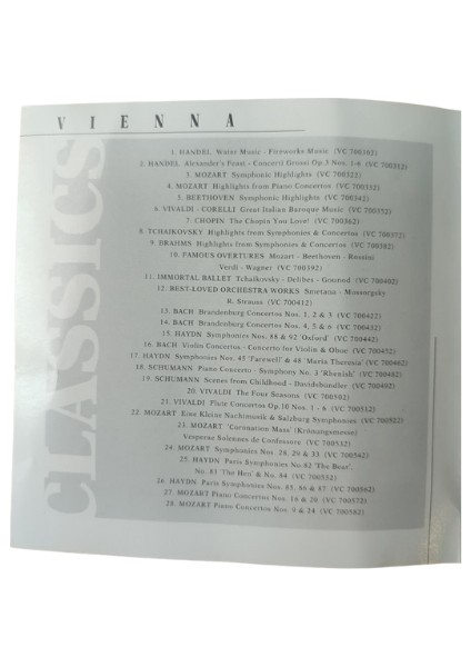 Vıenna Classics Chopin Highlights From His Masterpieces- Cd- 1996 fırsatları
