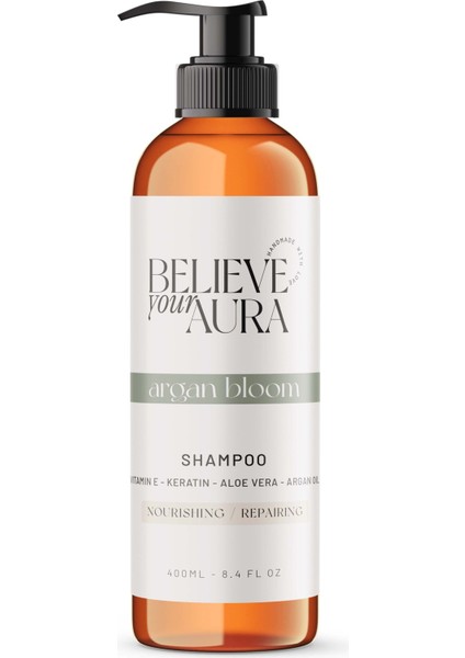 Argan Yağı Şampuanı - Boyalı Yıpranmış Kuru Saçlar - Besleyici Onarıcı Saç Bakım Şampuanı - 400 ml