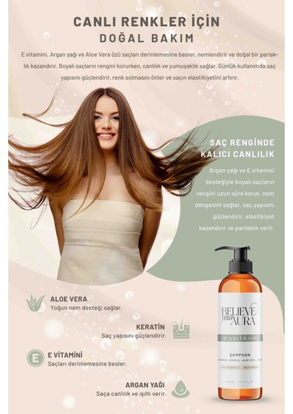 Argan Yağı Şampuanı - Boyalı Yıpranmış Kuru Saçlar - Besleyici Onarıcı Saç Bakım Şampuanı - 400 ml modelleri