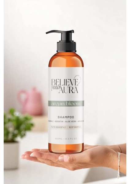 Argan Yağı Şampuanı - Boyalı Yıpranmış Kuru Saçlar - Besleyici Onarıcı Saç Bakım Şampuanı - 400 ml indirimleri