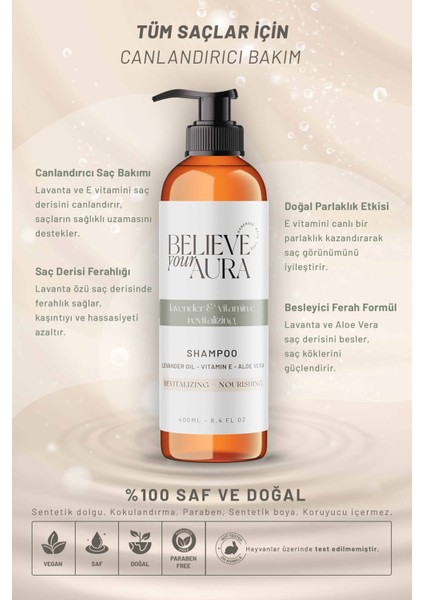 Lavanta Yağı Şampuanı - Canlandırıcı ve Yatıştırıcı Doğal Saç Bakım Şampuanı - 400 ml fiyatları