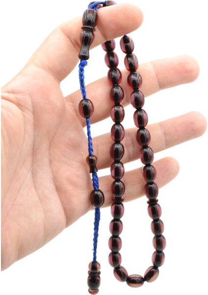 Cüneyd Usta Yapımı Beyzi Mor Sıkma Kehribar Tesbih fırsatları