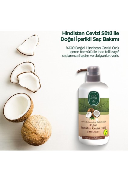 Doğal Hindistan Cevizi Sütlü Şampuan 600 ml fırsatları