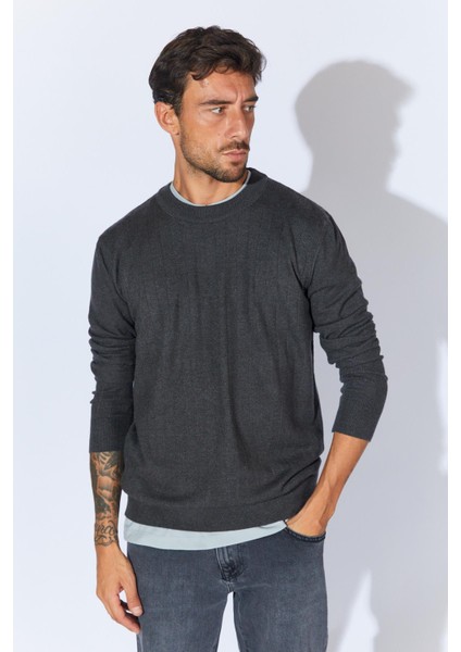 Erkek Antrasit Bisiklet Yaka Corspan Kazak fiyatları