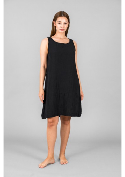 Müslin Kadın Sıfır Kol Elbise modelleri