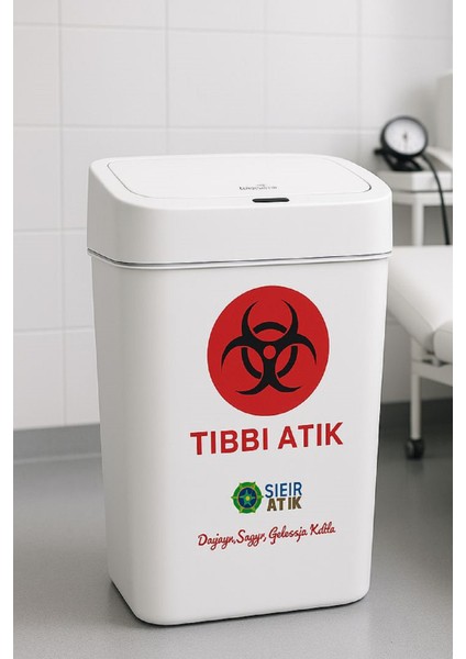 18 Lt Otomatik Sensörlü Tıbbi Atık Kovası 18 Lt Otomatik Sensörlü Tıbbi Atık Kutusu Antibakteriyel indirimleri